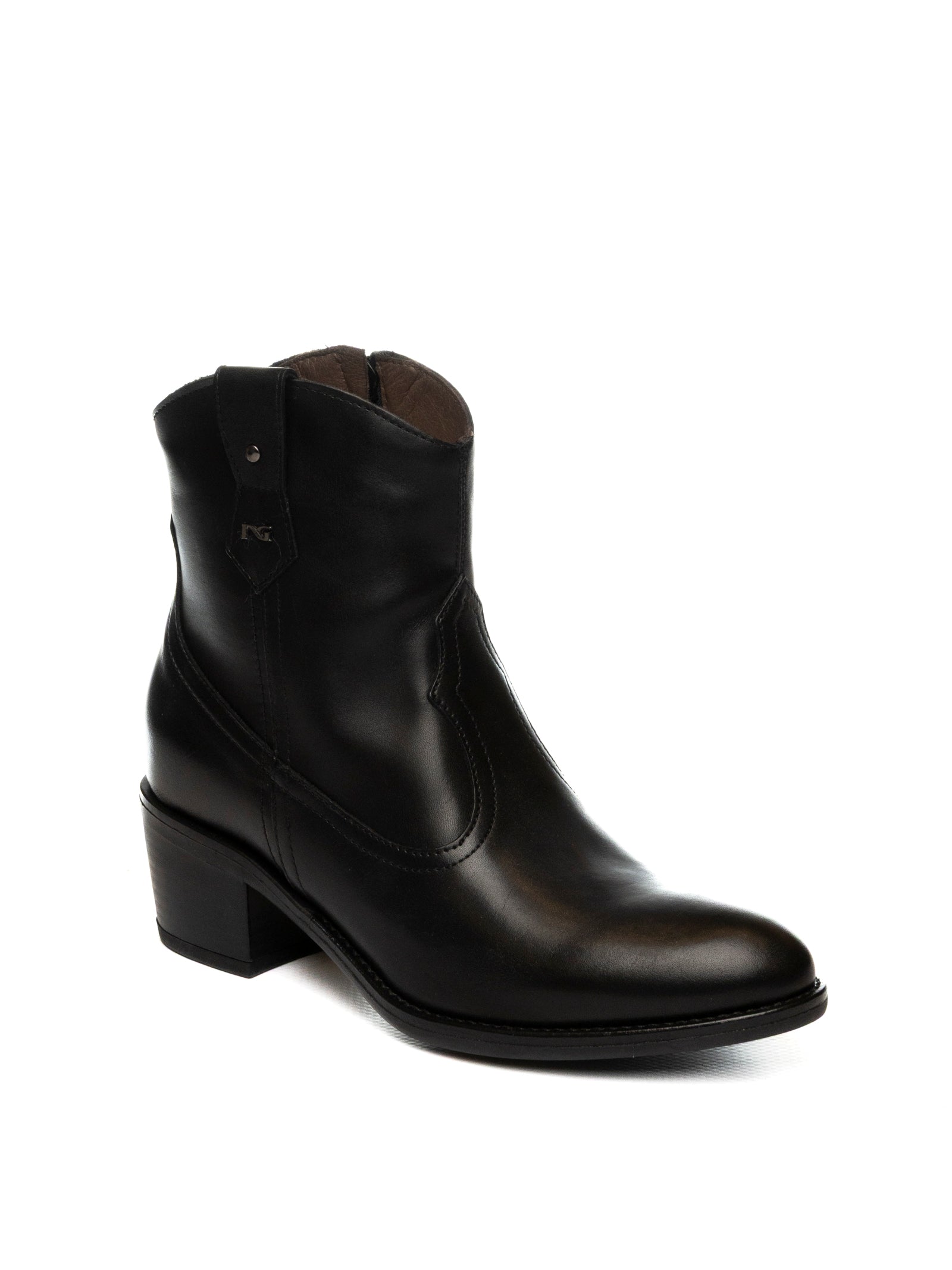 NERO GIARDINI tronchetto pelle nero 513903 GUANTO-NERO