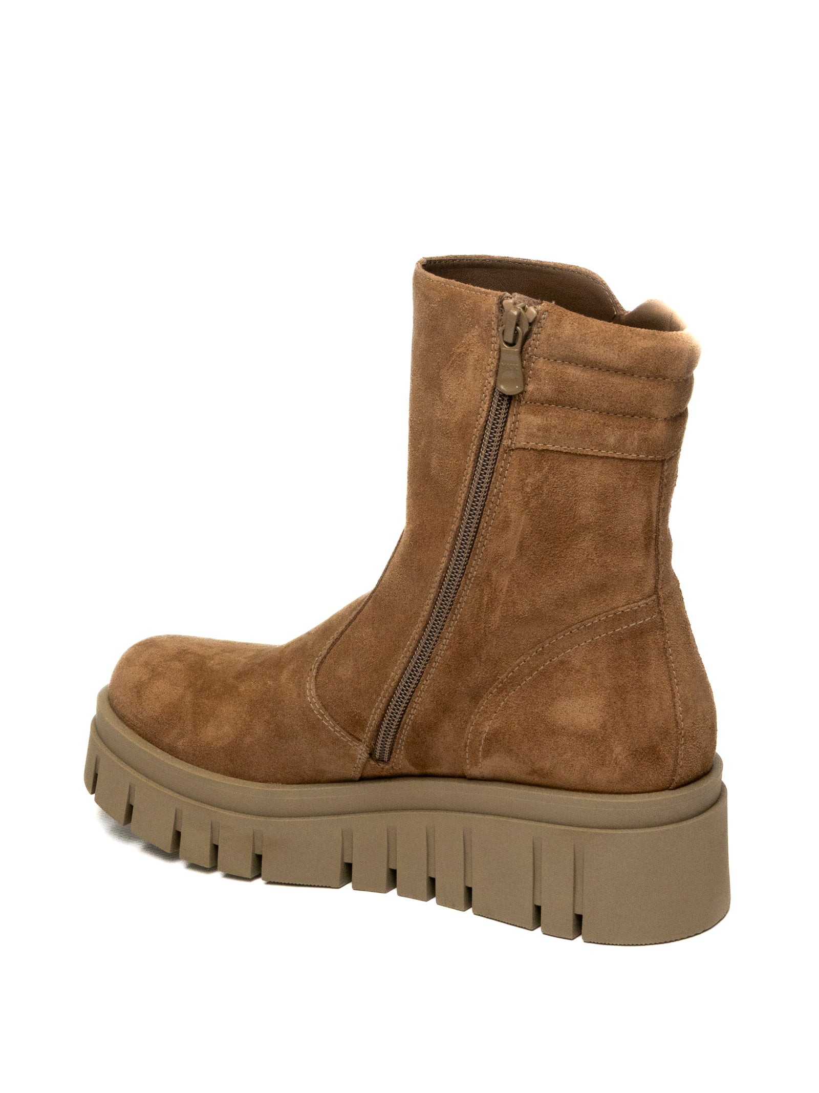 NERO GIARDINI Anfibio zeppa camoscio beige 514914 VELOUR-MOU