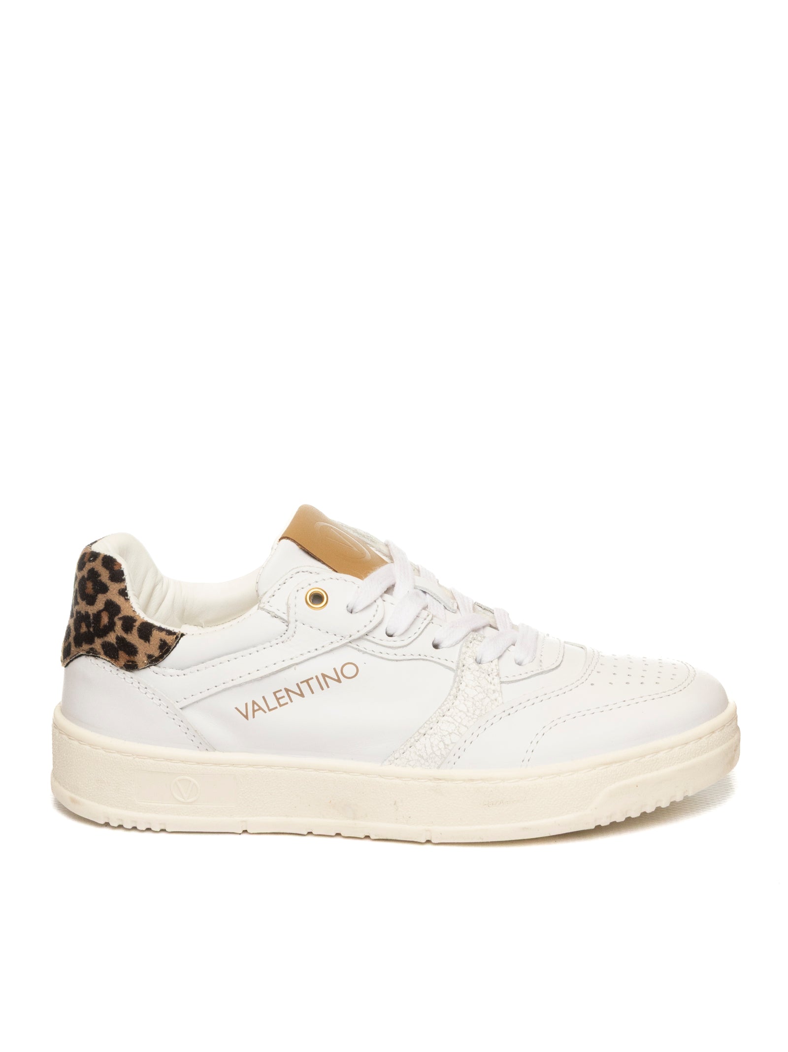VALENTINO Sneaker pelle bianco/animalier 7001VTZ PELLE/CAM-WHITE/MULTI