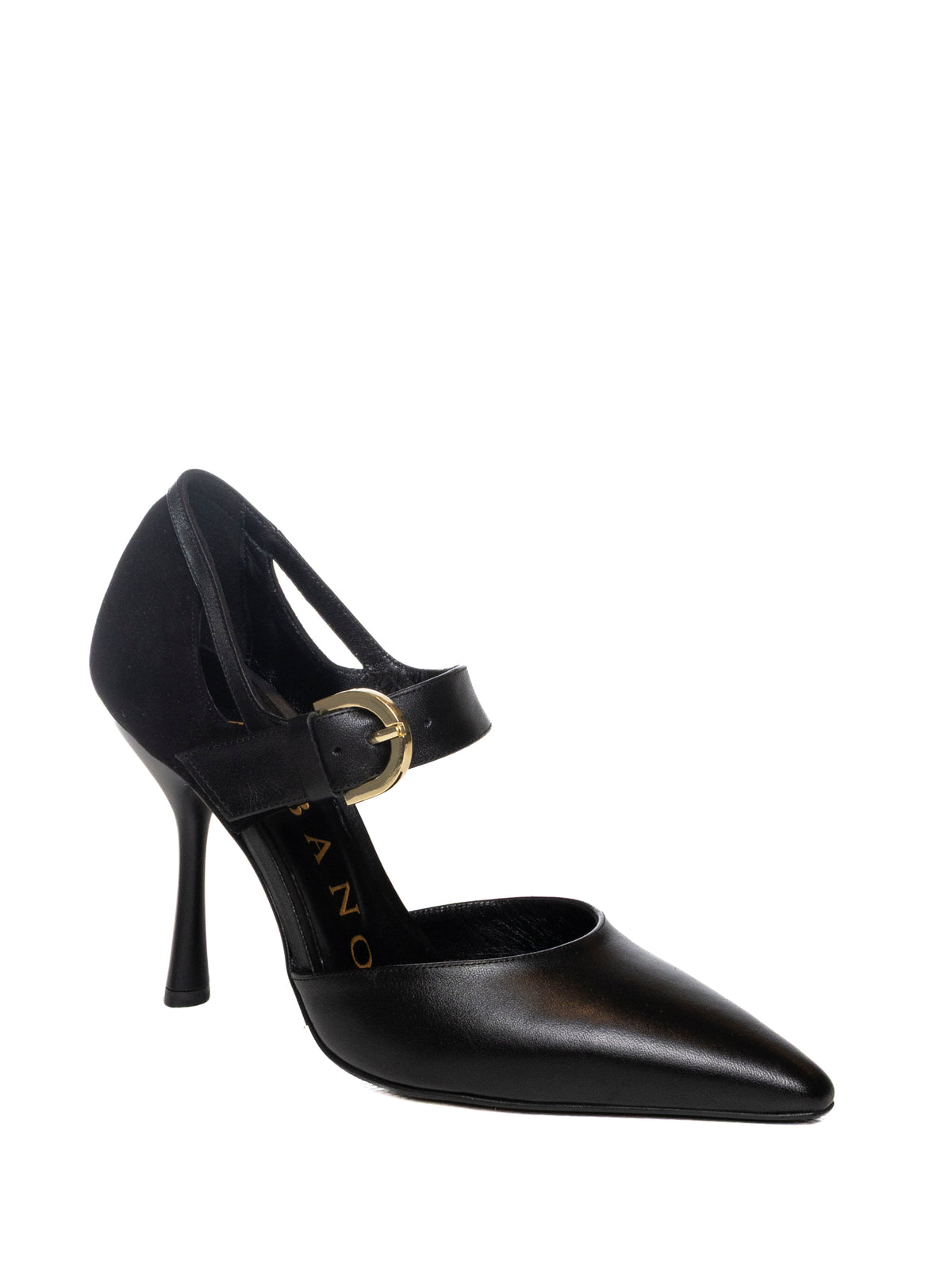 ALBANO kate90 vitello nero/cam nero/acc.oro 4327 VIT/CAM- NERO