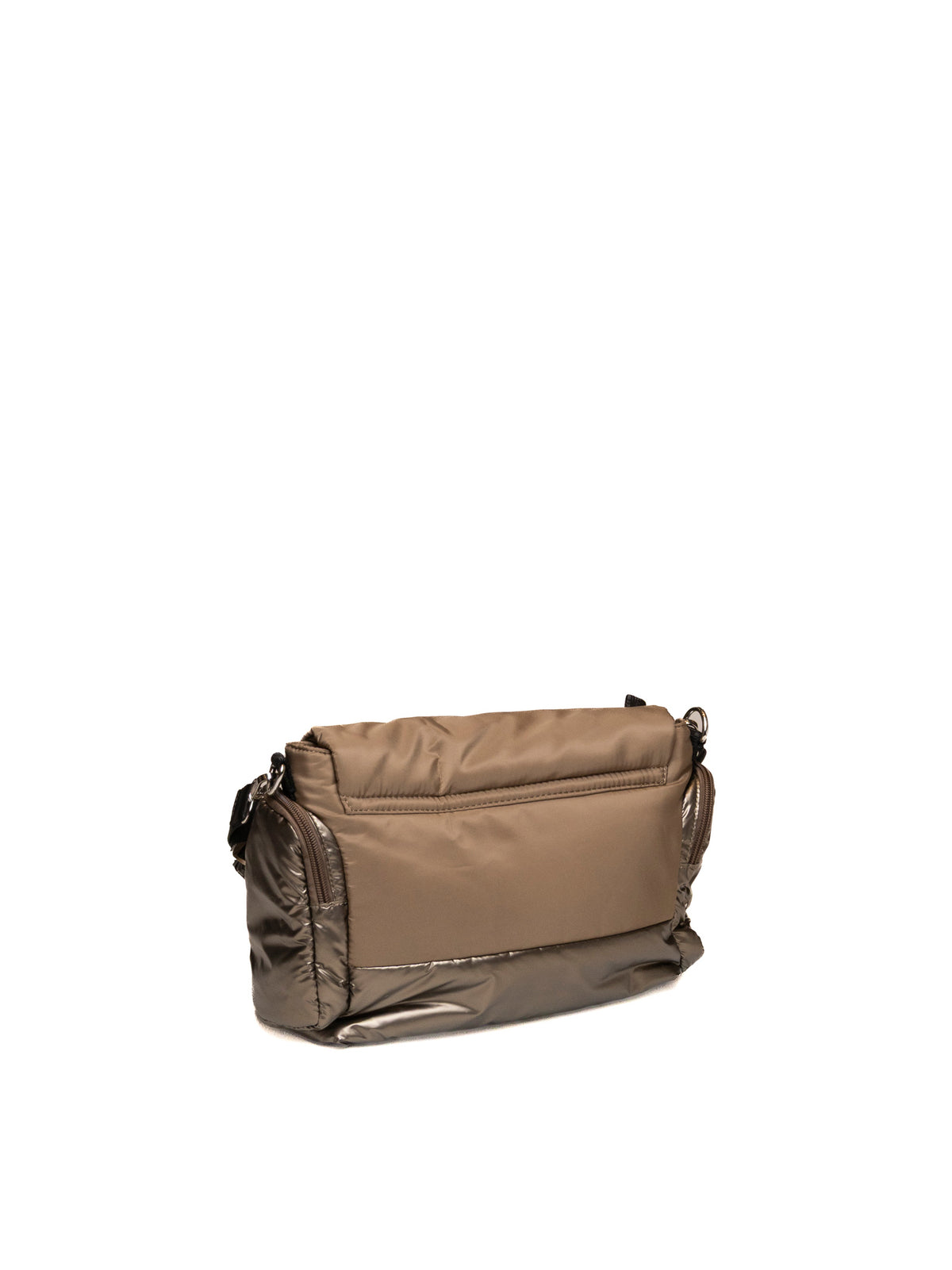 Borsa a tracolla in nylon beige Blauer vista posteriore con tasche e tracolla