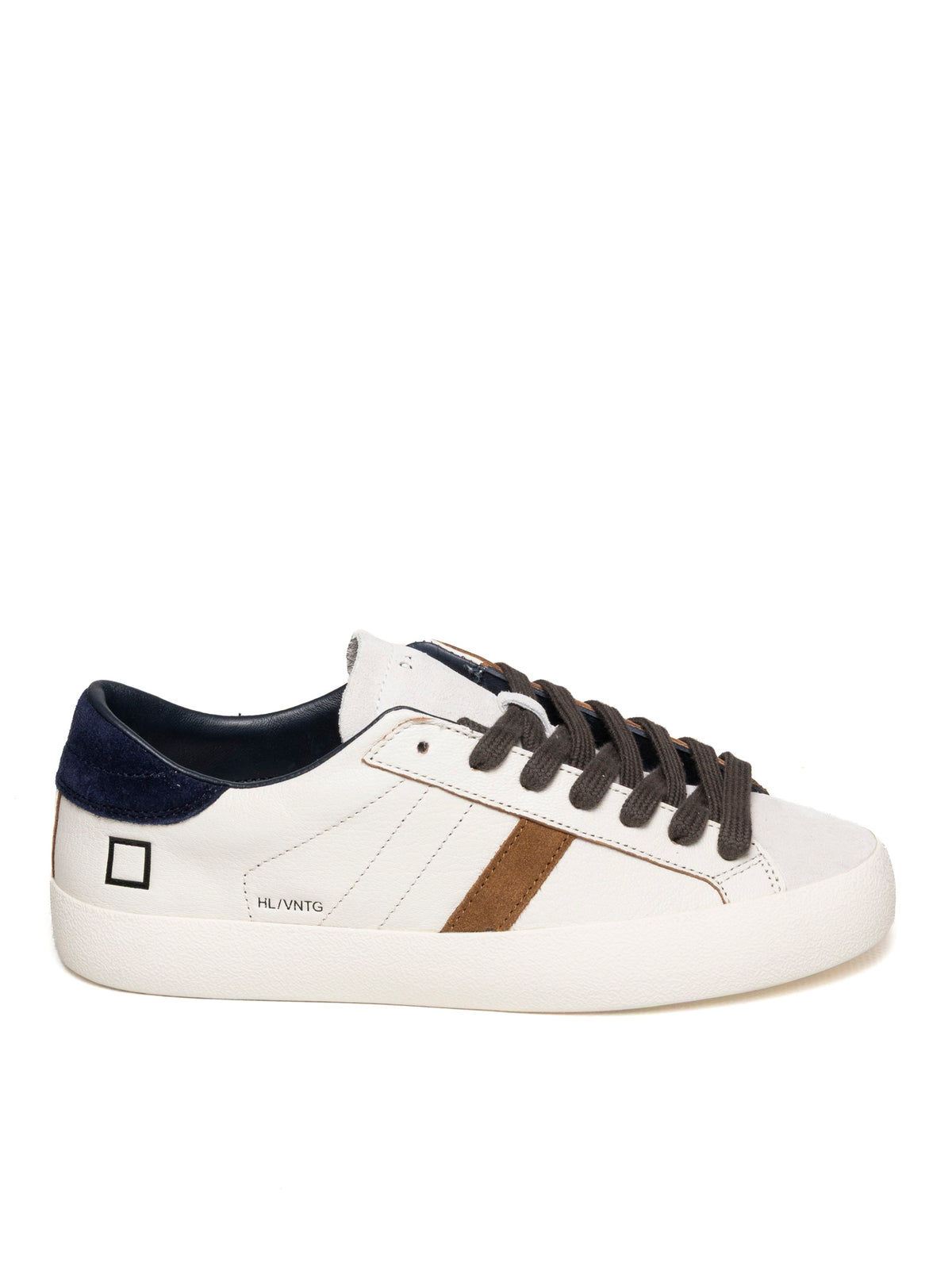 D.A.T.E. HILL LOW VINTAGE U CALF- WHT/BLU