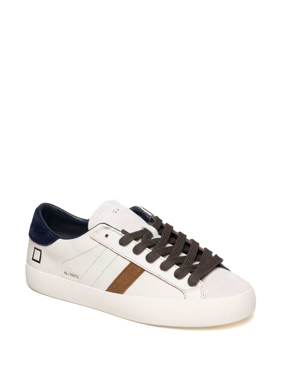 D.A.T.E. HILL LOW VINTAGE U CALF- WHT/BLU
