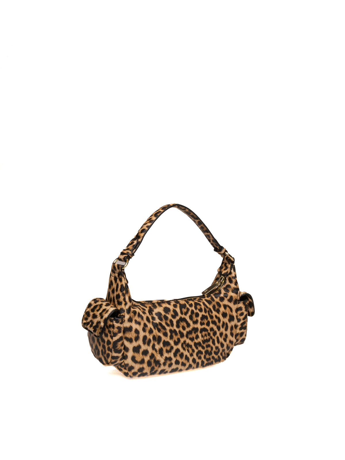 Borsa hobo in pelle leopardata Ermanno Scervino vista da tre quarti e retro
