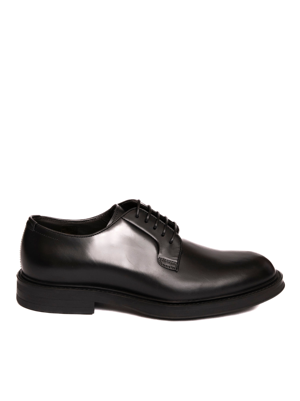 HENDERSON derby in pelle nero<BR/> 82200 VIT-NERO