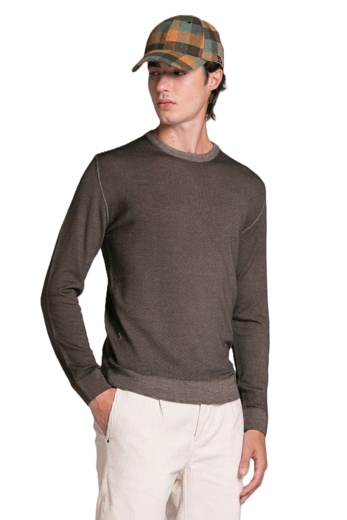 IMPURE pullover merino grigio TRENT MERINOS-C02