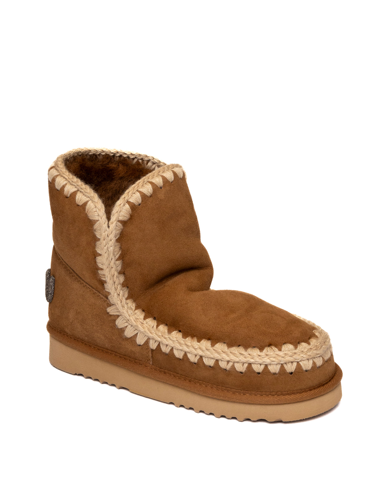 MOU Stivaletto eskimo 18 glitter logo cognac<BR/> ESKIMO 18 GLITTER LOGO 101050A-COG