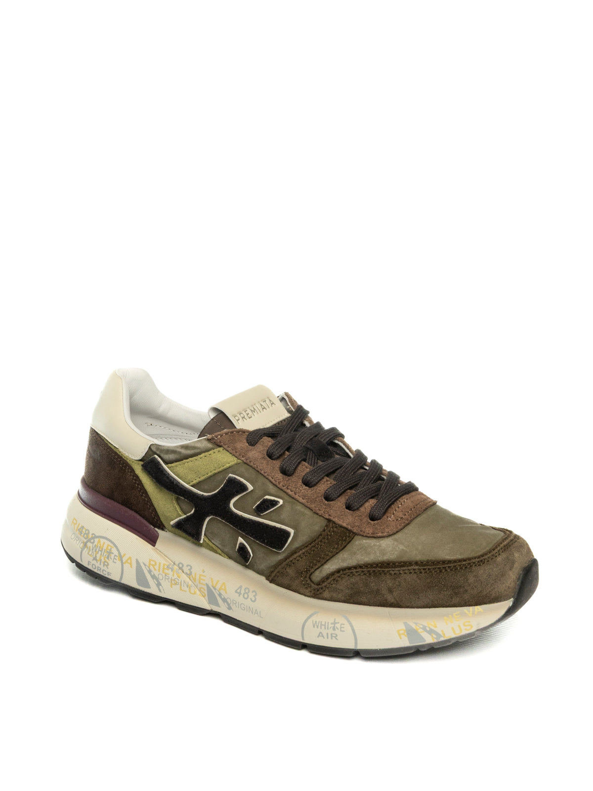 PREMIATA Sneaker mick verde militare MICK CAM-NYL-7717