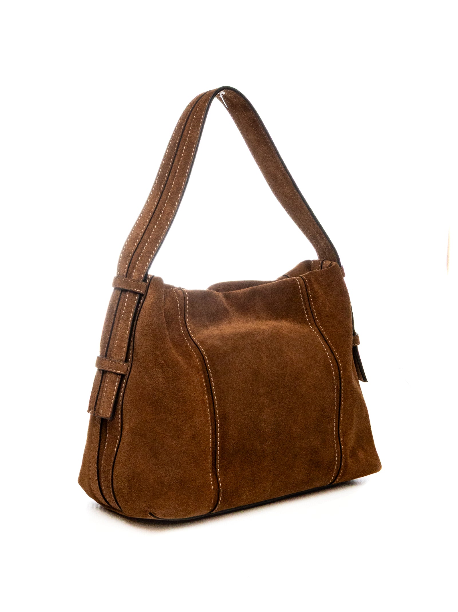 DI LORENZO borsa a spalla alice marrone ALICE CAMOSCIO-CUOIO