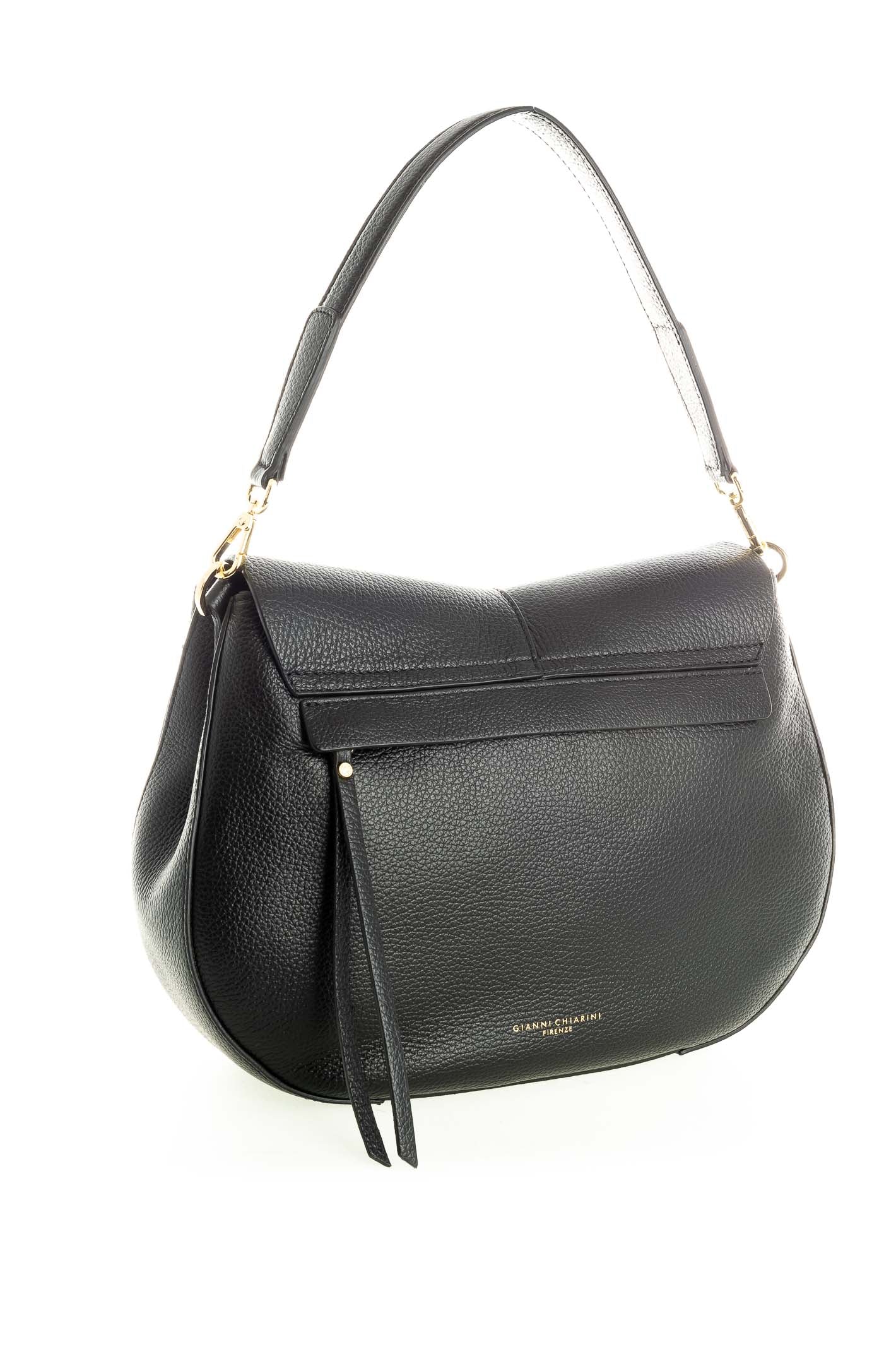 GIANNI CHIARINI borsa a spalla helena round nera 6037 HELENA ROUND-001