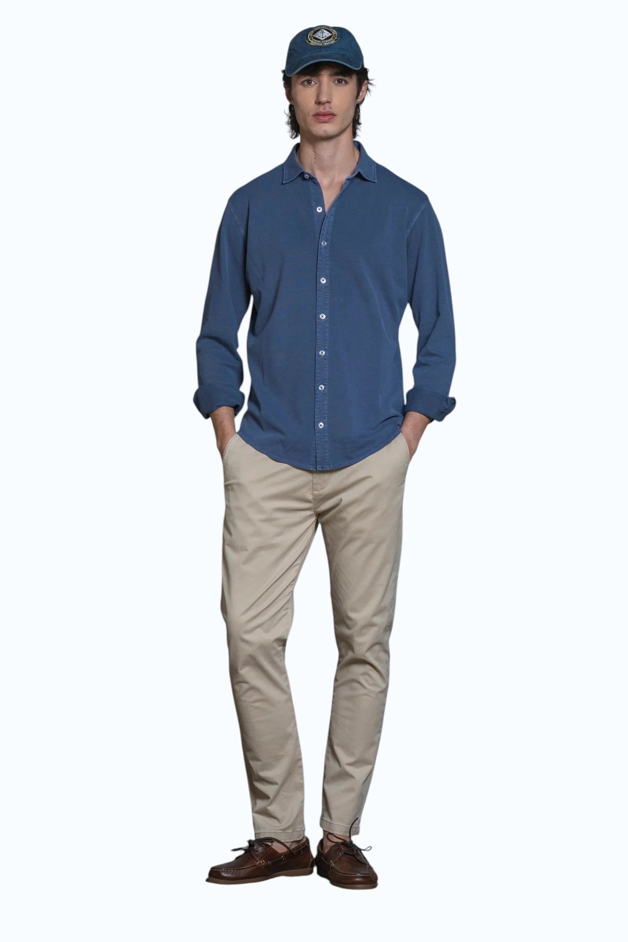 IMPURE camicia denim blu RILEY DENIM-232