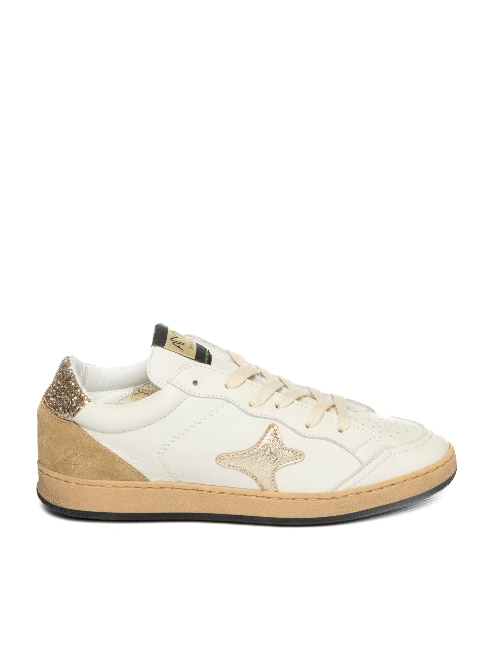AMA BRAND DELUXE Sneaker pelle bianco/oro SUN D 4377-BIA/ORO 