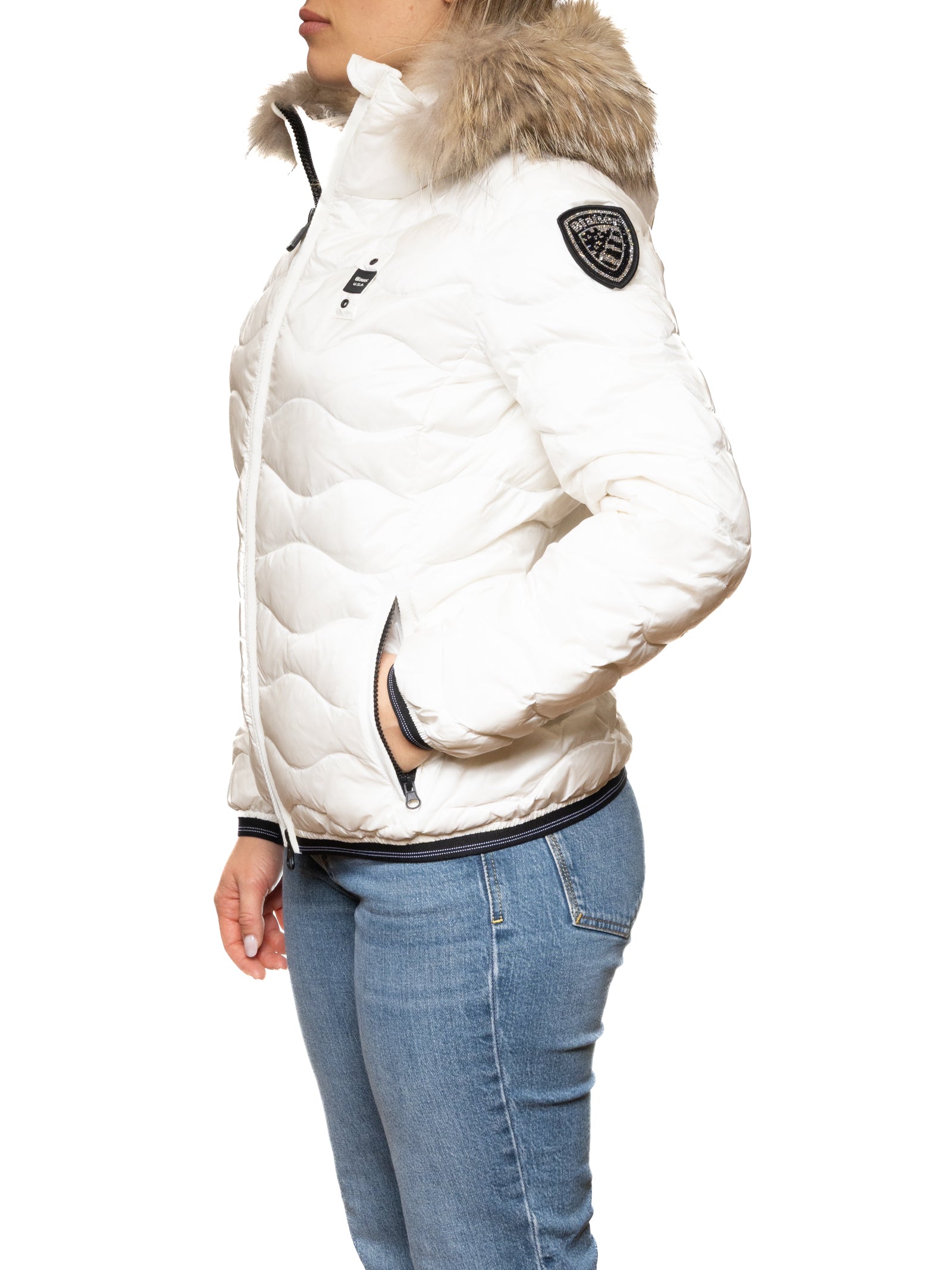 BLAUER piumino aldie bianco C03096 ALDIE-100BI 