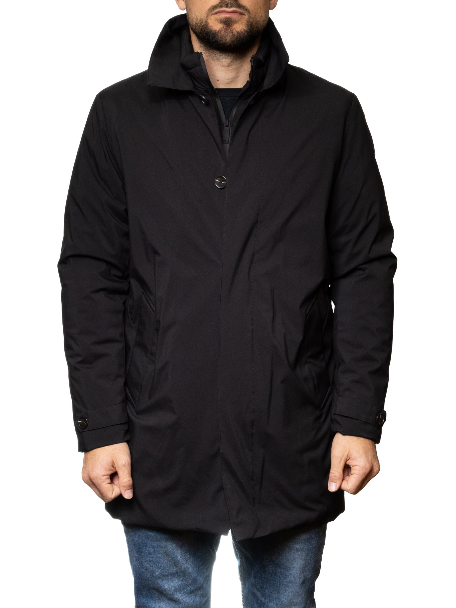 MORE cappotto tessuto nero M2075 TESS-NERO 