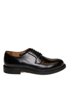 Scarpa Derby in pelle Rois nera Berwick vista di profilo laterale esterno