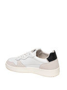 D.A.T.E.  COURT 2.0 U CALF/SUE-WHT/BLK 