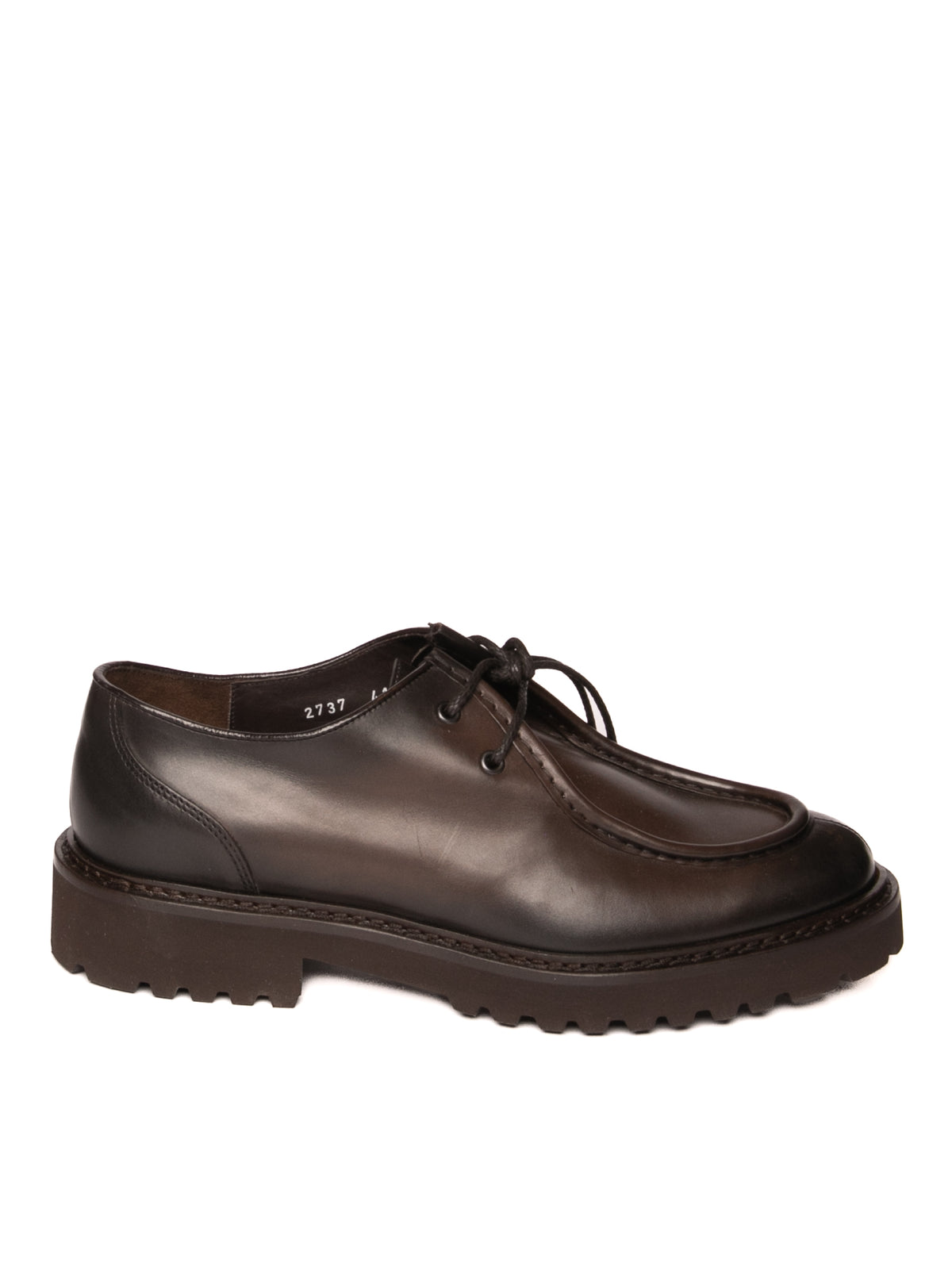 DOUCAL'S derby in pelle testa di moro<BR/> 2737 DECO-TDM 