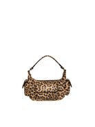 Borsa hobo in pelle leopardata Ermanno Scervino vista frontale con tasche esterne