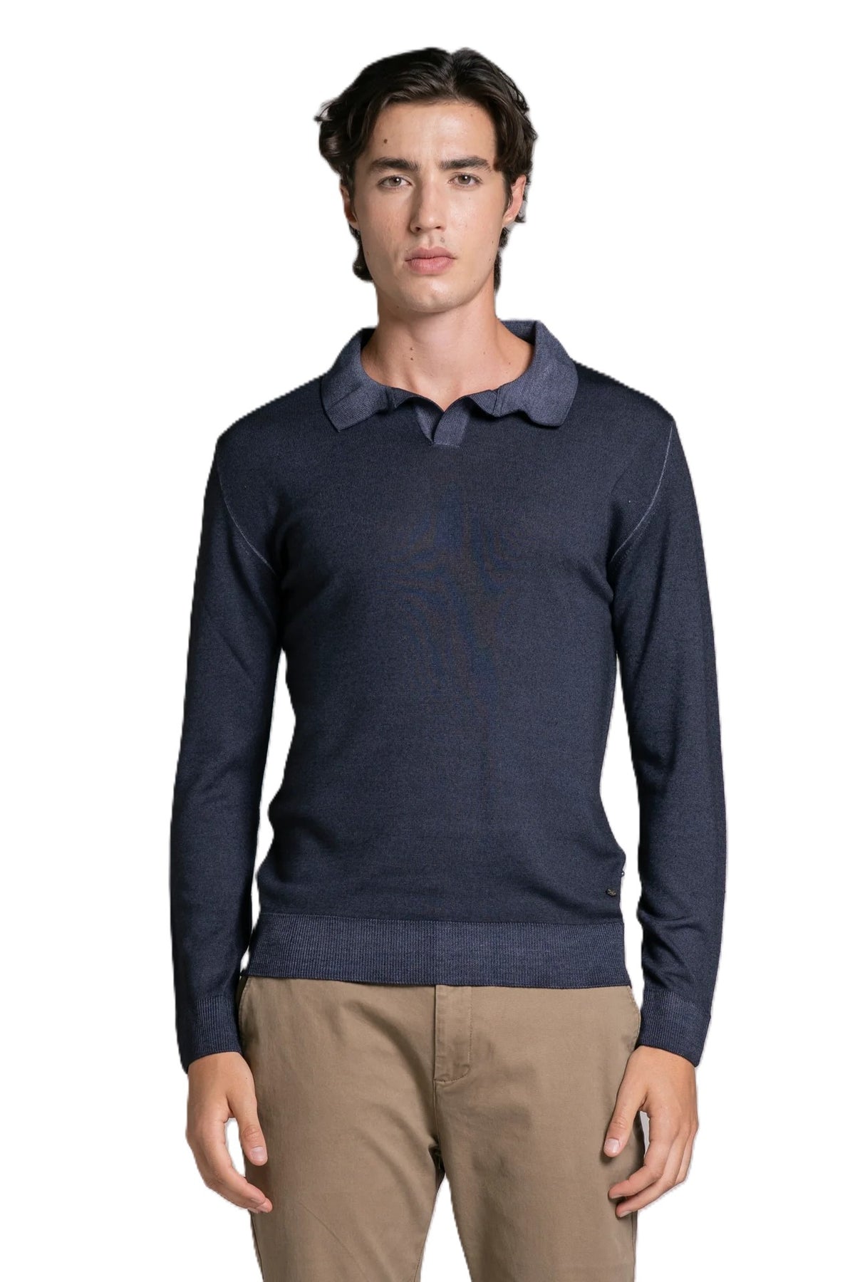 IMPURE pullover merino blu NEIL MERINOS-C01 