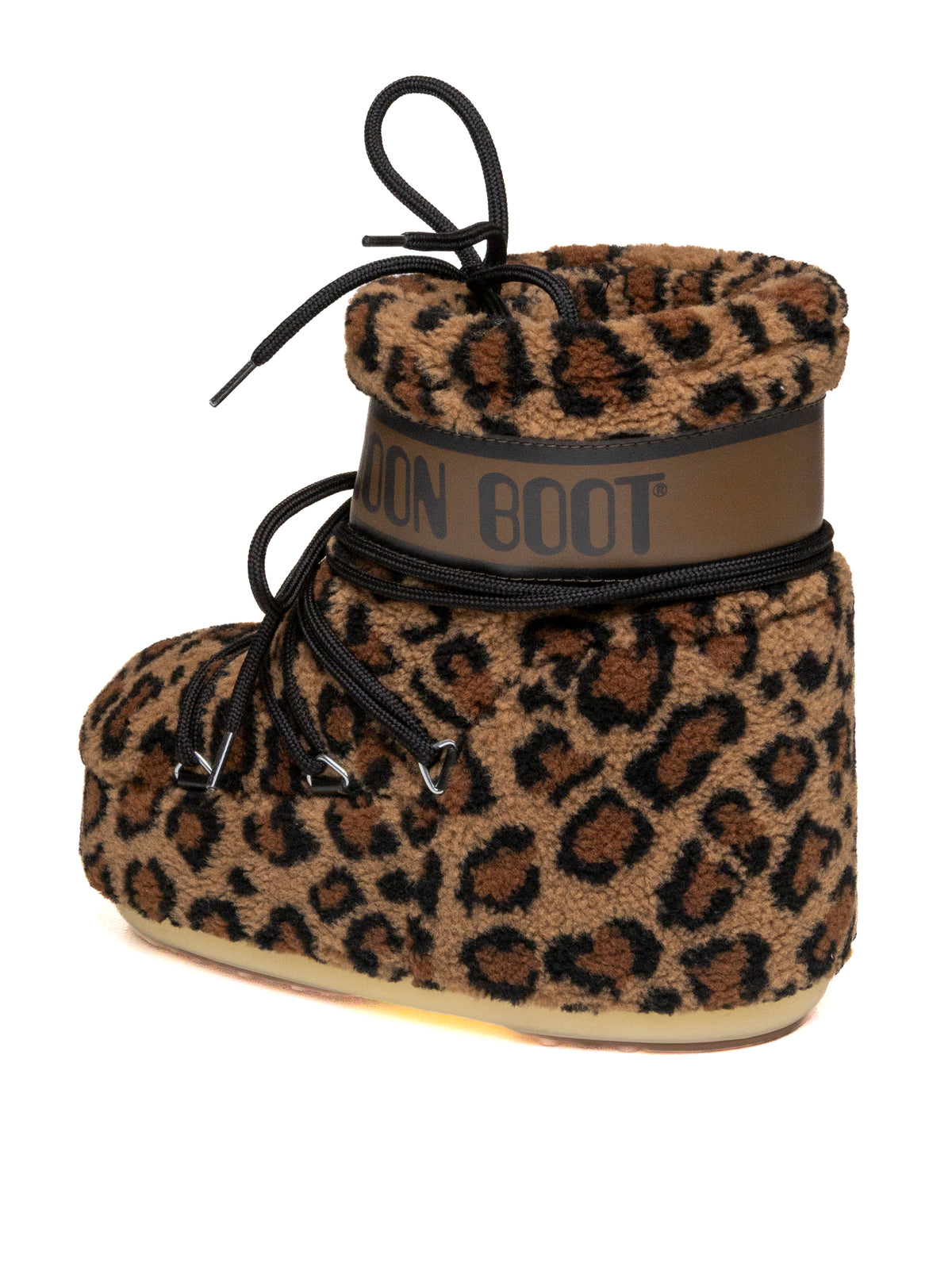 Doposci Icon Low in fleece maculato Moon Boot vista laterale opposta