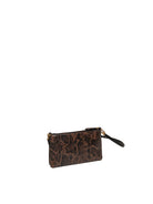 Pochette da polso in pelle pitonata con cinturino rimovibile PINKO, vista posteriore.