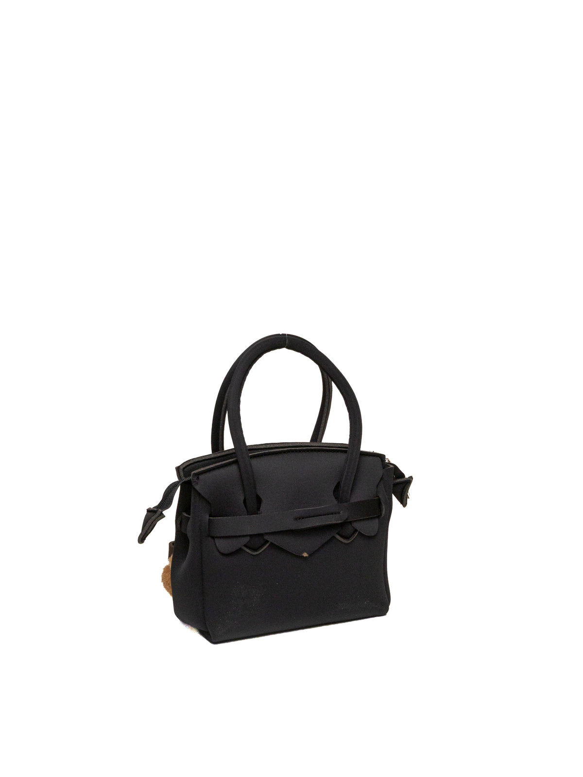 Borsa a mano in lycra nero Save My Bag vista tre quarti posteriore