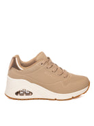 SKECHERS uno wedge - hi steps 177520 UNO WEDGE -HI STEPS-TAN 