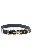 VERSACE JEANS COUTURE Cintura doppia fibbia pelle nero/oro BF11 71447-899 
