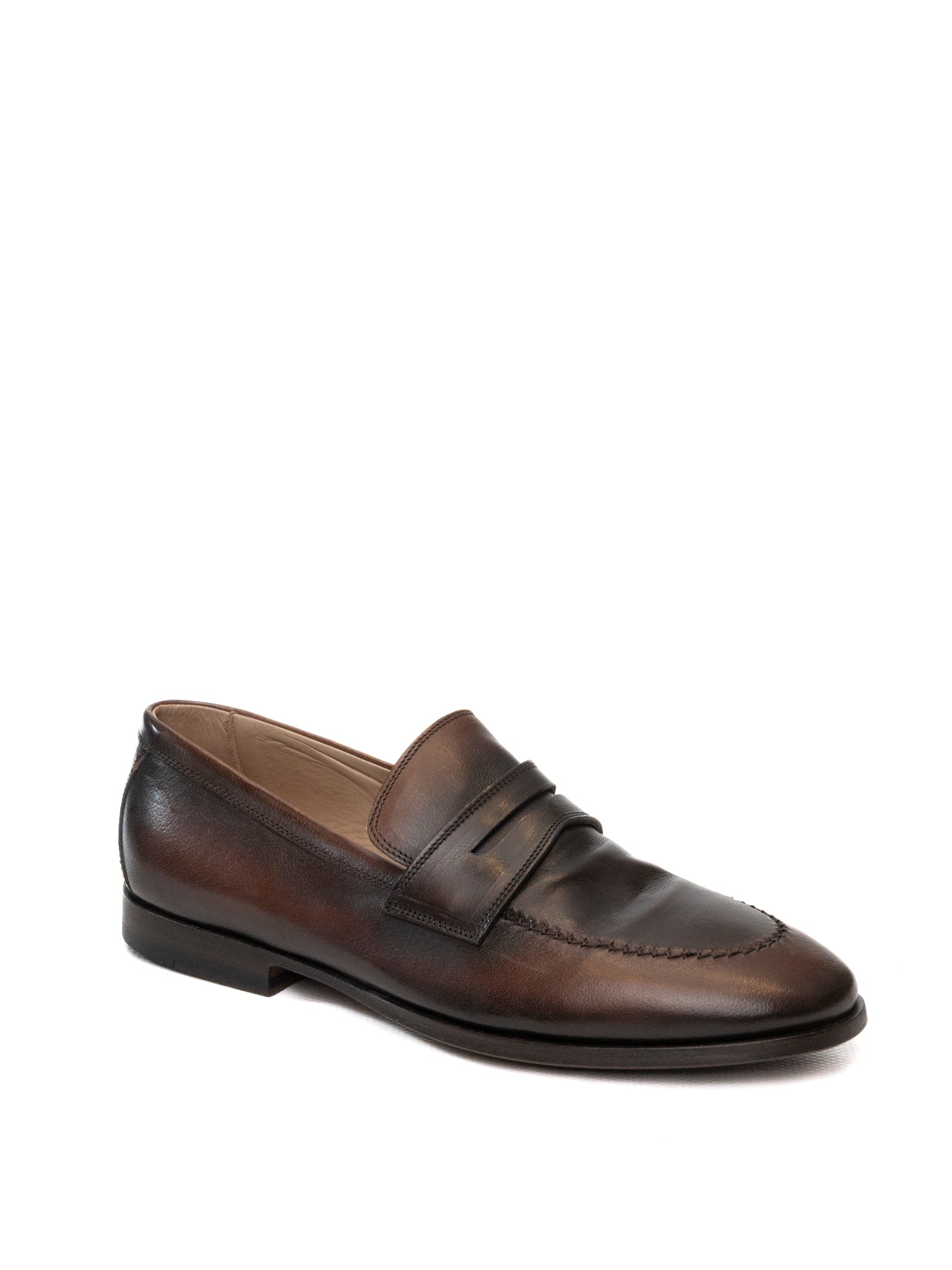 PANTANETTI Mocassino pelle moro 18572D BREST-TABACCO 