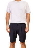 PEOPLE OF SHIBUYA bermuda in tessuto blu BRAK PM950-790 