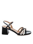 ALBANO Sandalo pelle nero 413 COMBO-WHI/BLA 