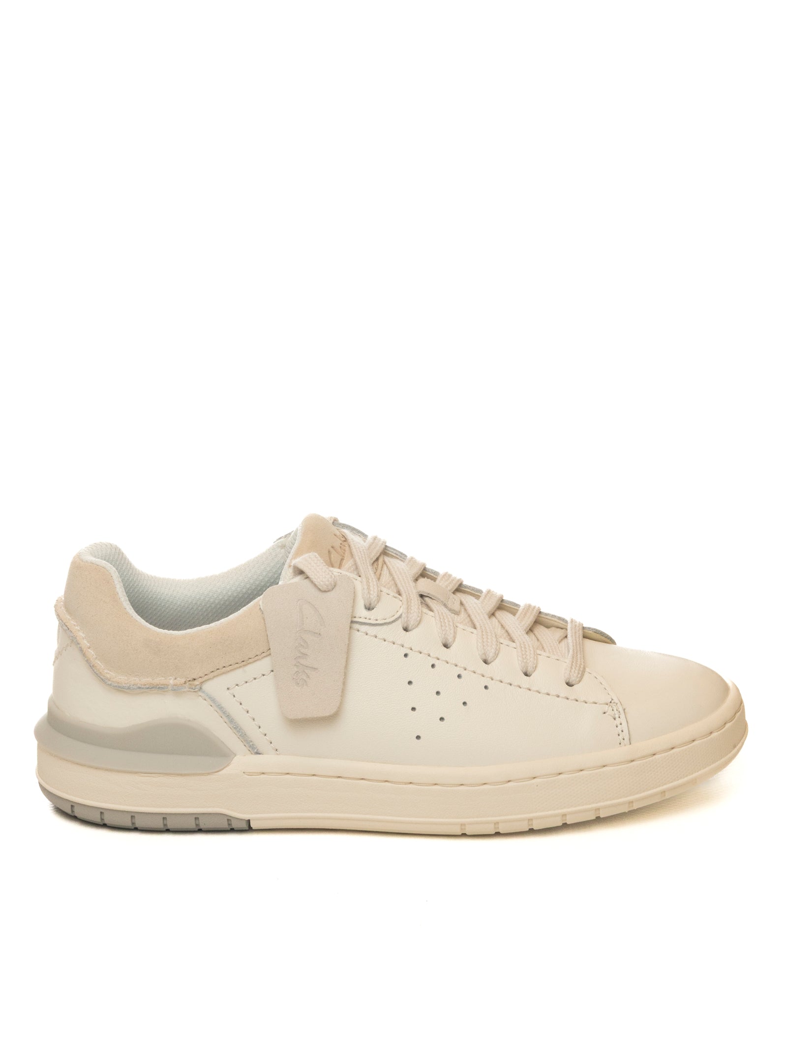 CLARKS ENGLAND Sneaker courtlite bianco COURTLITE2 RUN PELLE-WHITE 