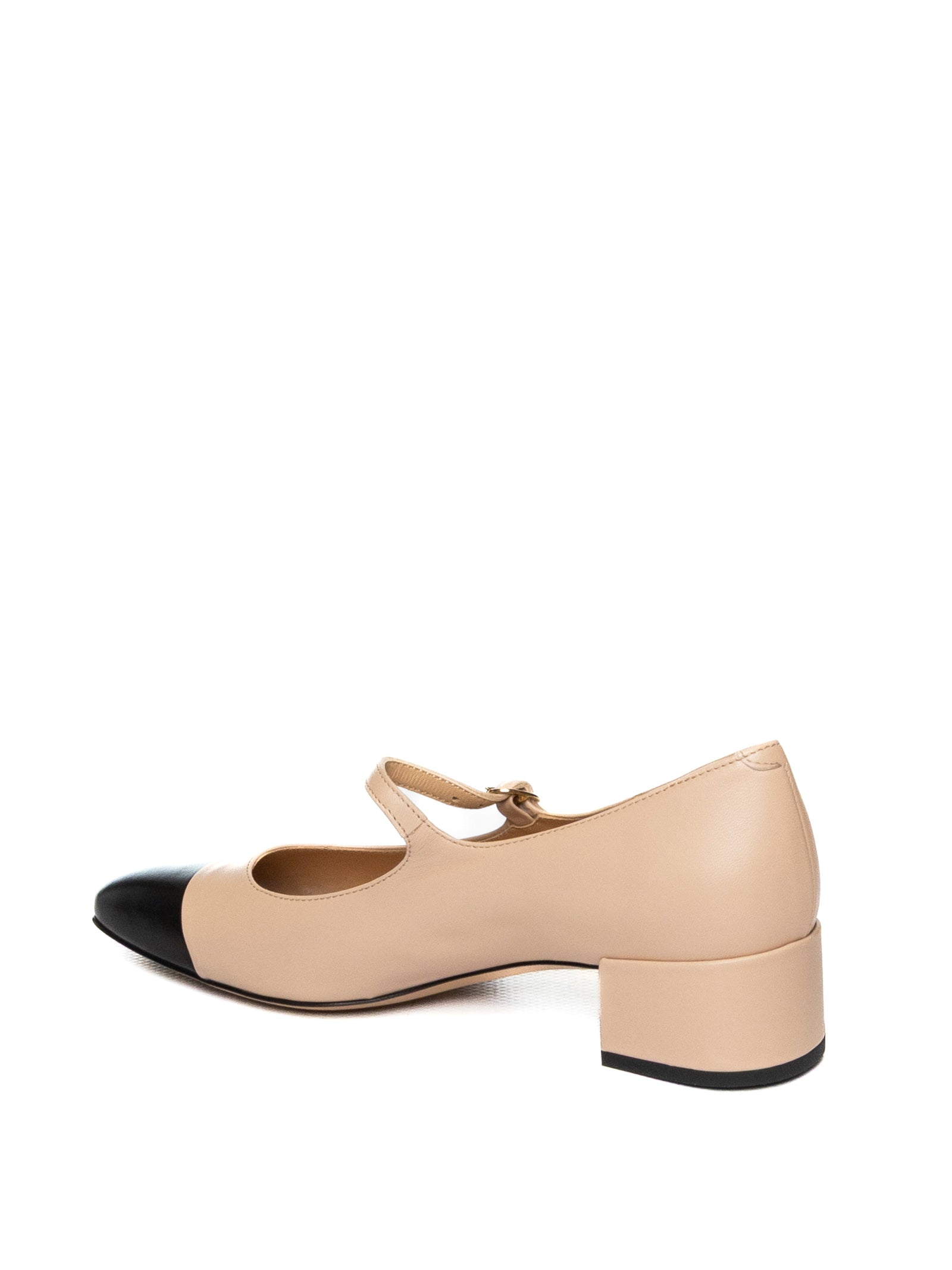 FRANCO RUSSO Décolleté pelle nude/nero R1111 NAPPA-NERO/NUDE 