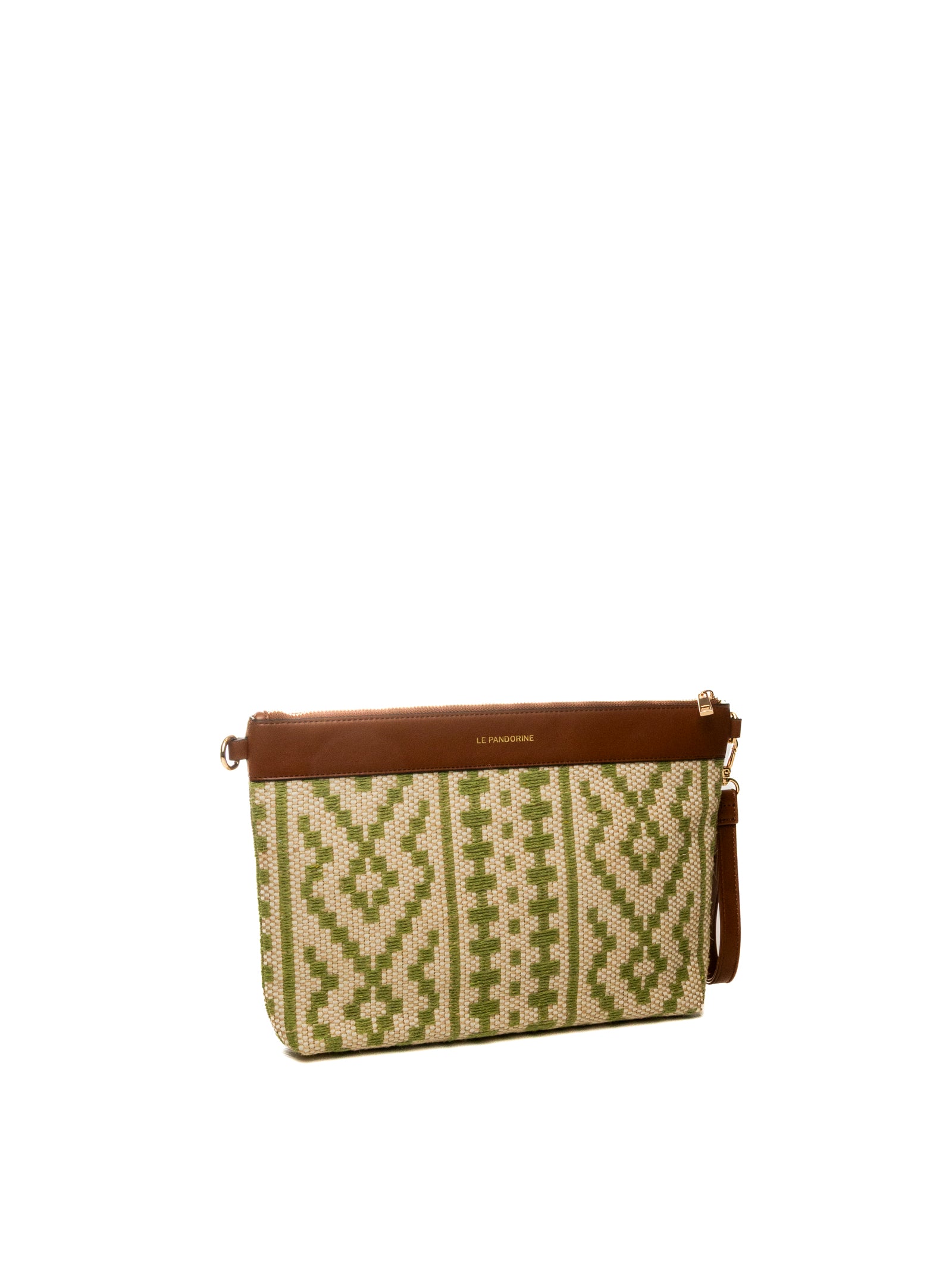 LE PANDORINE borsa a mano giulia verde/marrone PS2620B29 GIULIA-C40 