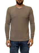 QB24 girocollo cotone beige 0126122 COTONE-BEIGE 