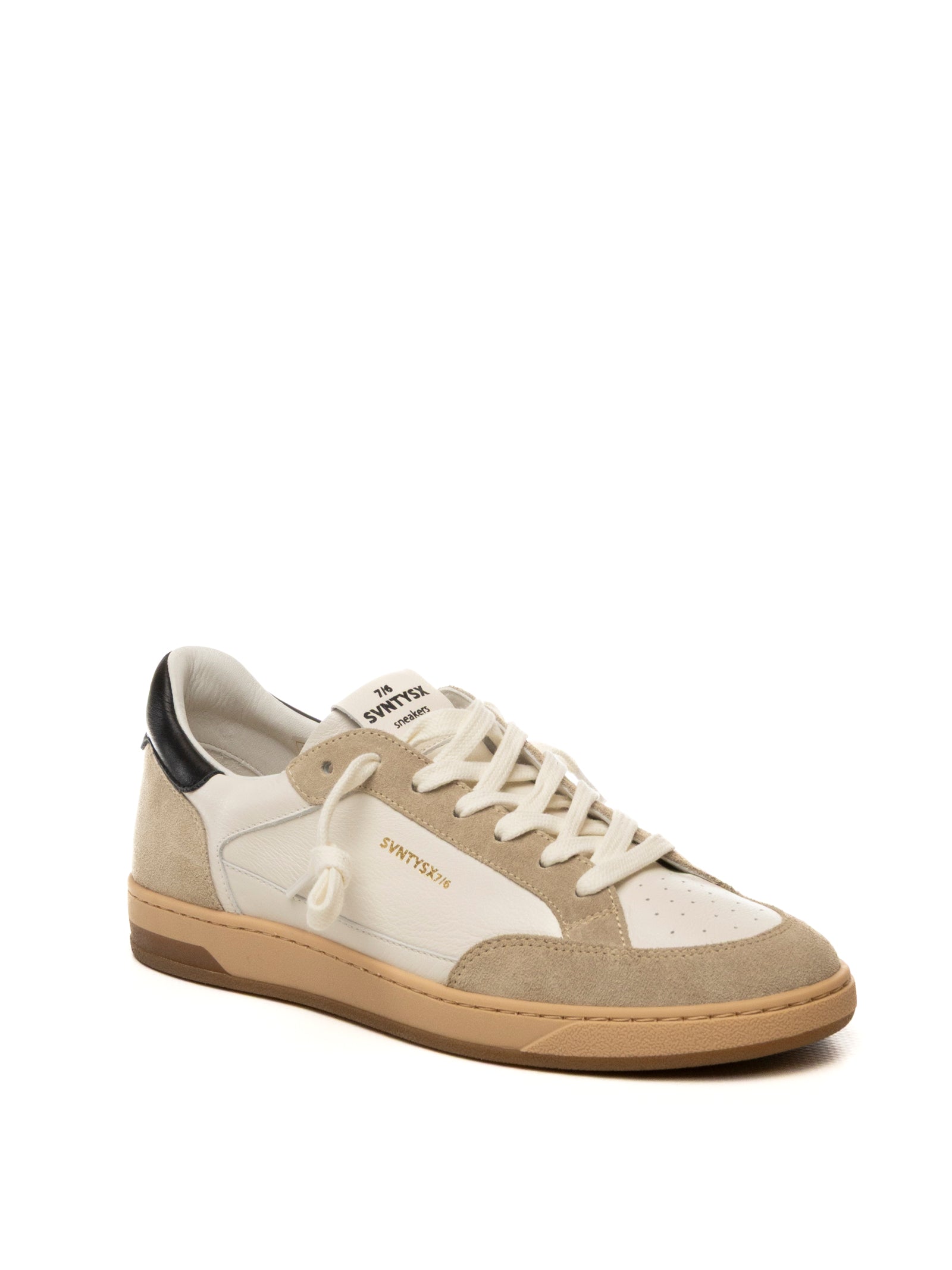 THE 76 Sneaker stay bianco/nero STAY U PELLE-BIA/NERO 